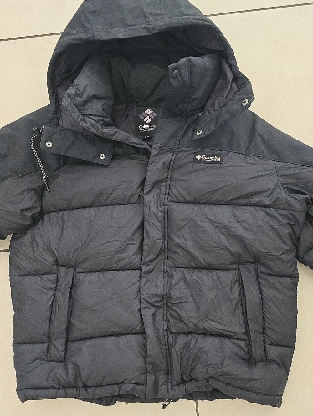 Columbia Men’s Black Insulated Hooded Puffer Jacket, Used